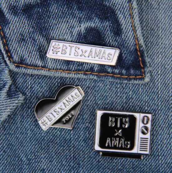 win bts AMAs pins merchandise