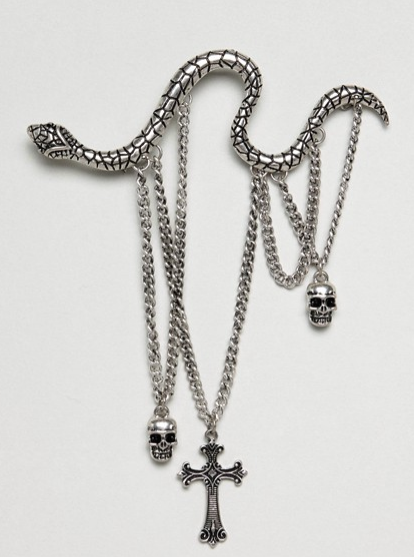 taylor swift reputation tour outfit ideas Reclaimed Vintage Inspired Snake Pin With Charms asos